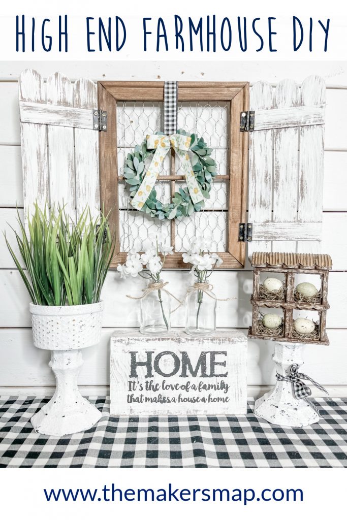 Dollar Tree Diy Farmhouse Wall Decor Window With Faux Shutters