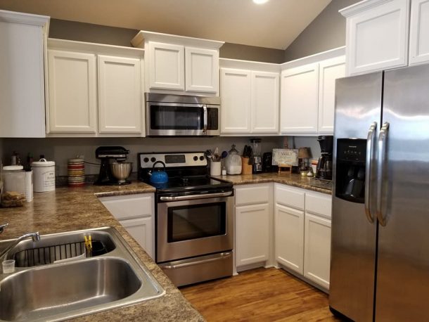 $62 Painted Kitchen Cabinets Makeover - DIY PROJECT