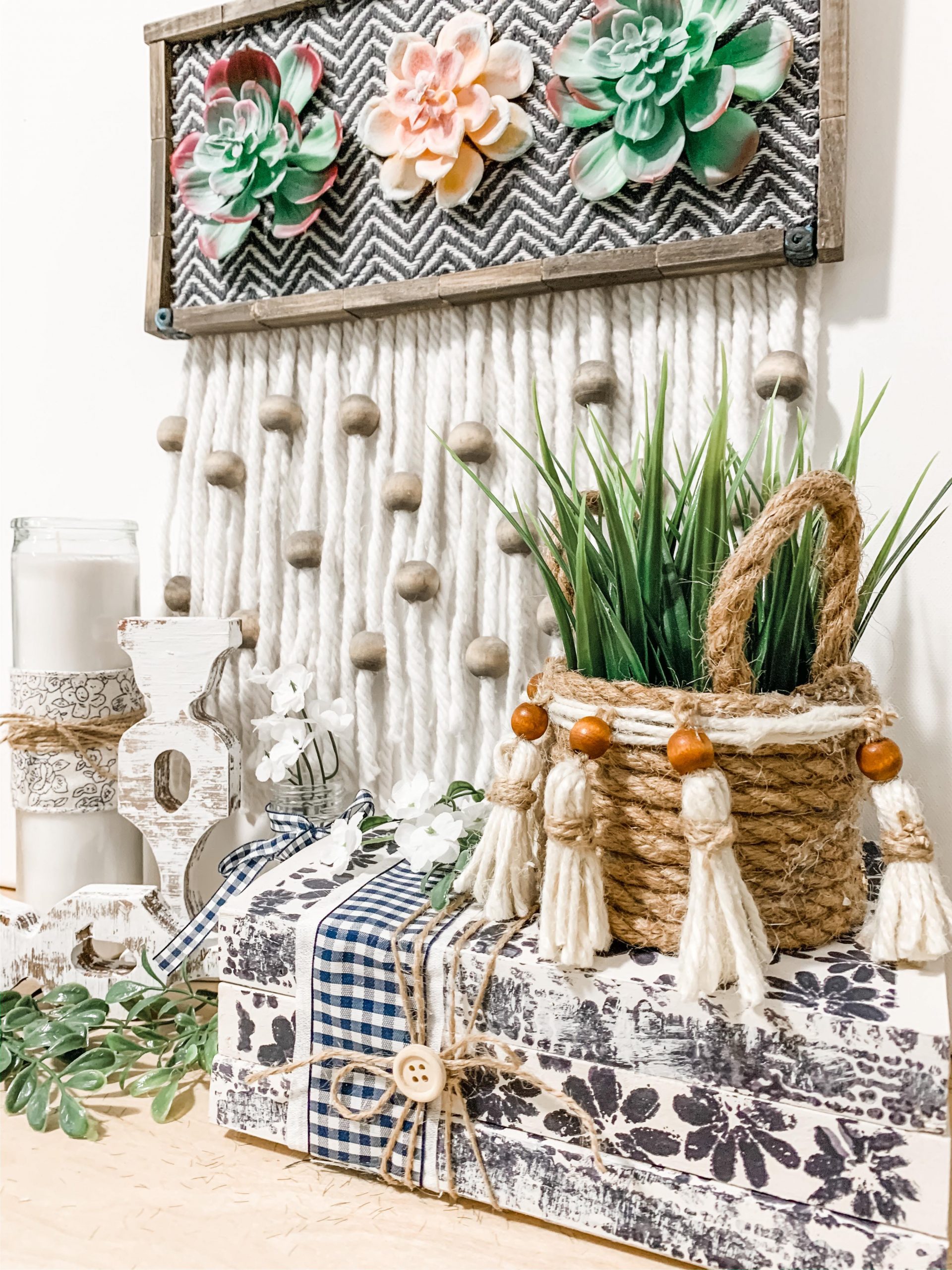 Dollar Tree Boho Farmhouse Diy Farmhouse Style Diys 6128