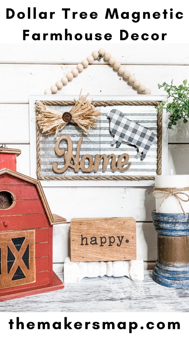 Dollar Tree Magnetic Farmhouse Decor Farmhouse Style Diy's