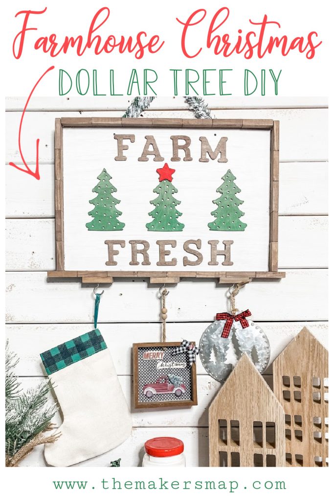 5 Dollar Tree Farmhouse Christmas DIY Easy and Affordable DIY