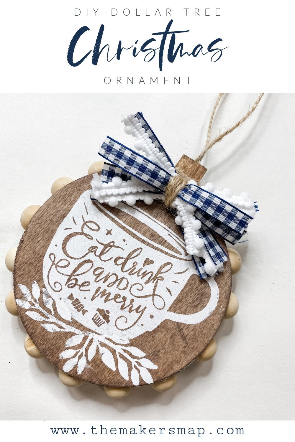 How to Stain Wood Ornaments from Dollar Tree for Christmas