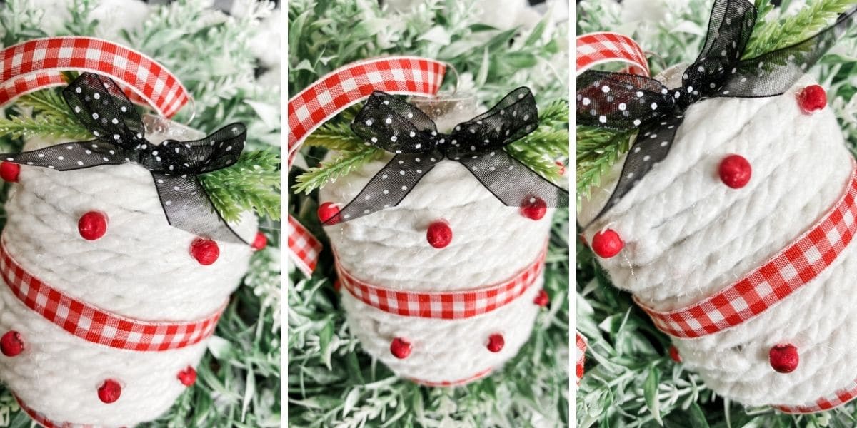 How to Make DIY Dollar Tree Mop String Christmas Ornaments