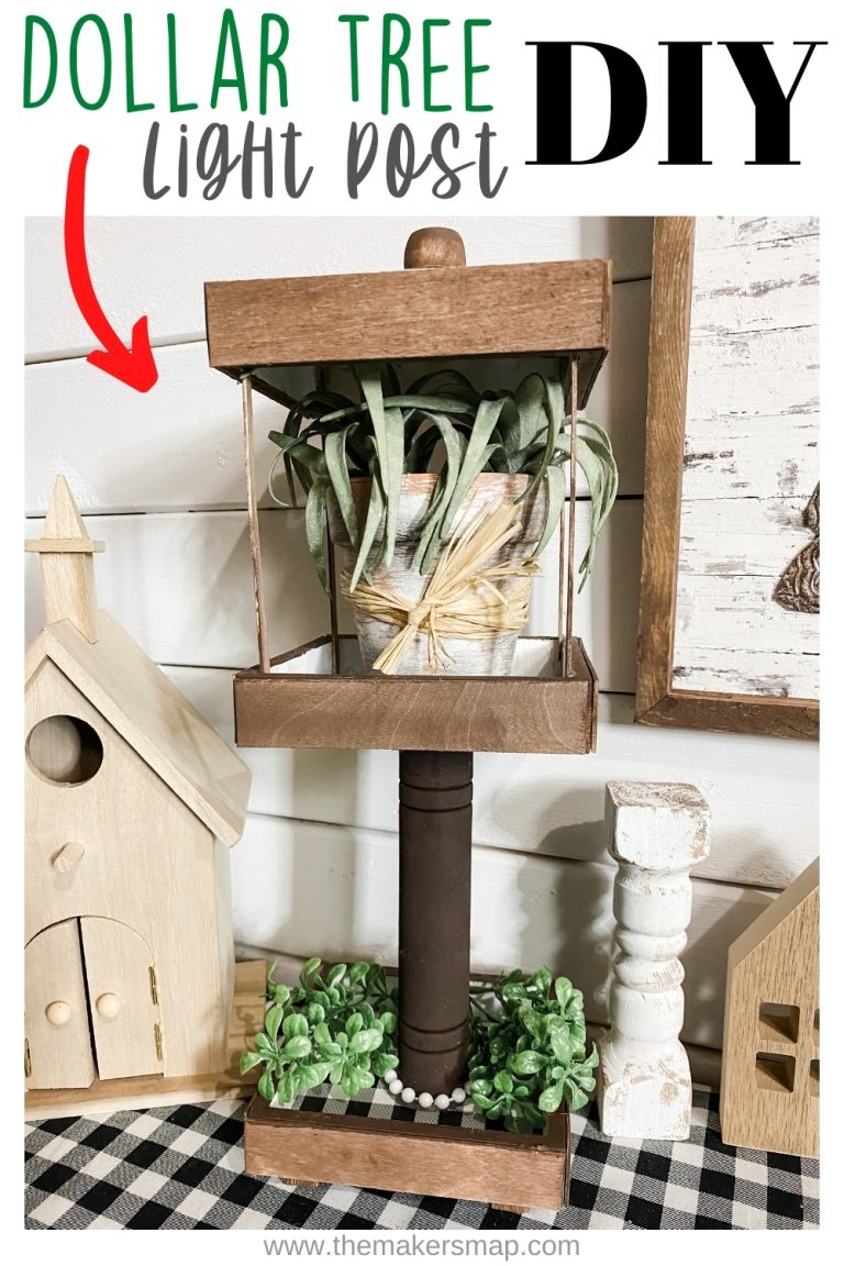 Simple and Easy DIY Dollar Tree Tabletop Light Post