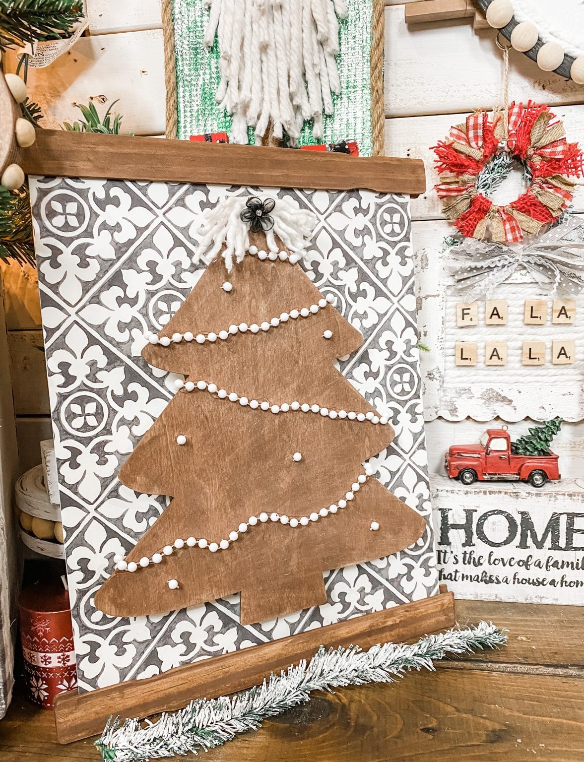 How to Make a Hobby Lobby Placemat Christmas Decor DIY