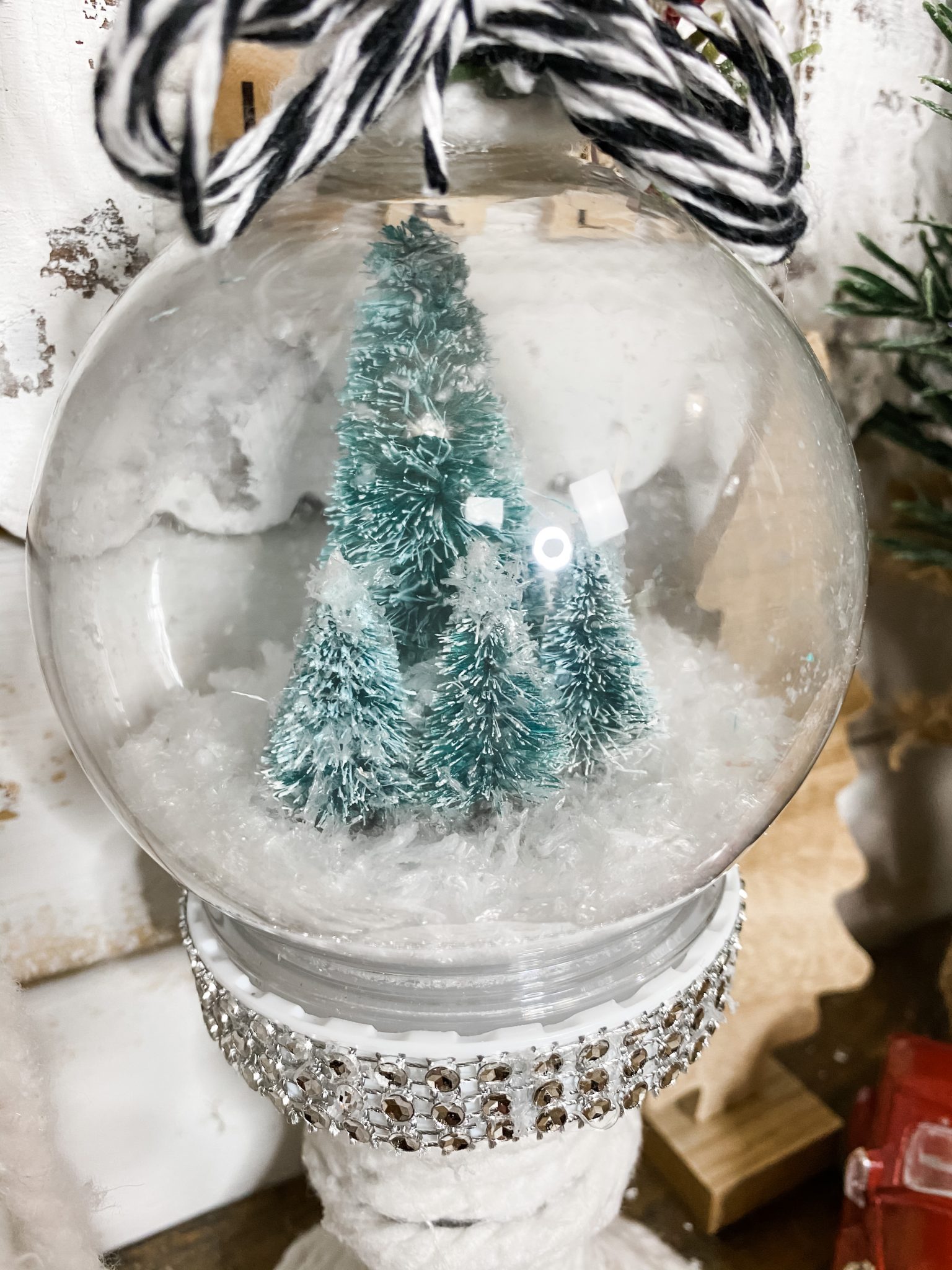 Dollar Tree Candle Holder DIY Snow Globe Easy and Affordable DIY