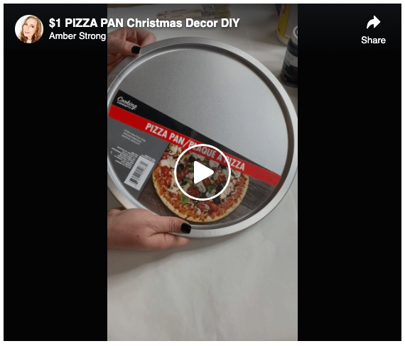 How to make Dollar Tree Pizza Pan Christmas DIY