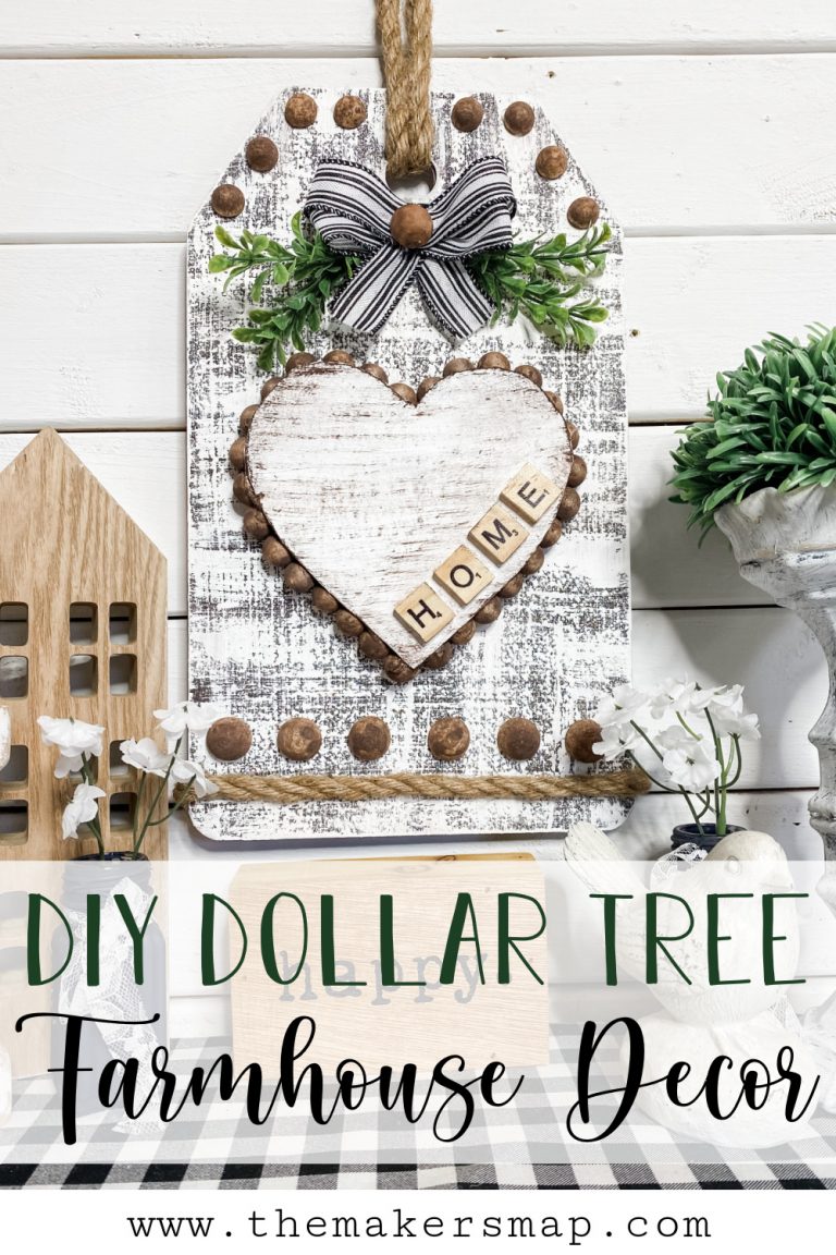 DIY Dollar Tree Distressed Farmhouse Decor - DIY Decor Tutorial