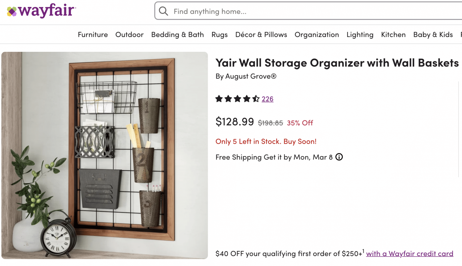 Decorative Wall Organizer using Dollar Tree Items - Budget Decor