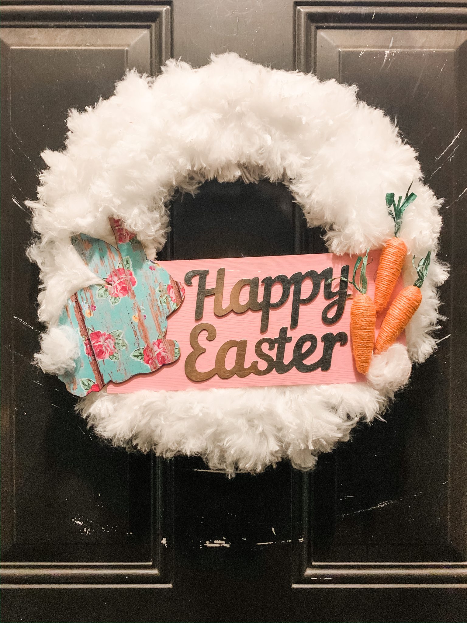 Dollar Tree Duster DIY Easter Wreath Easy Easter Decor