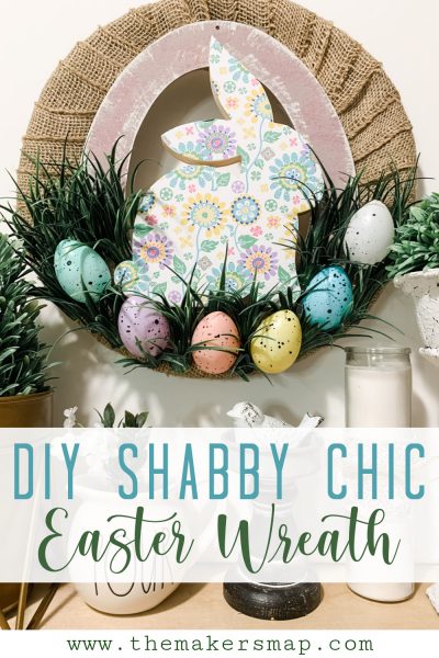 DIY Shabby Chic Easter Wreath - Easy Easter Decor