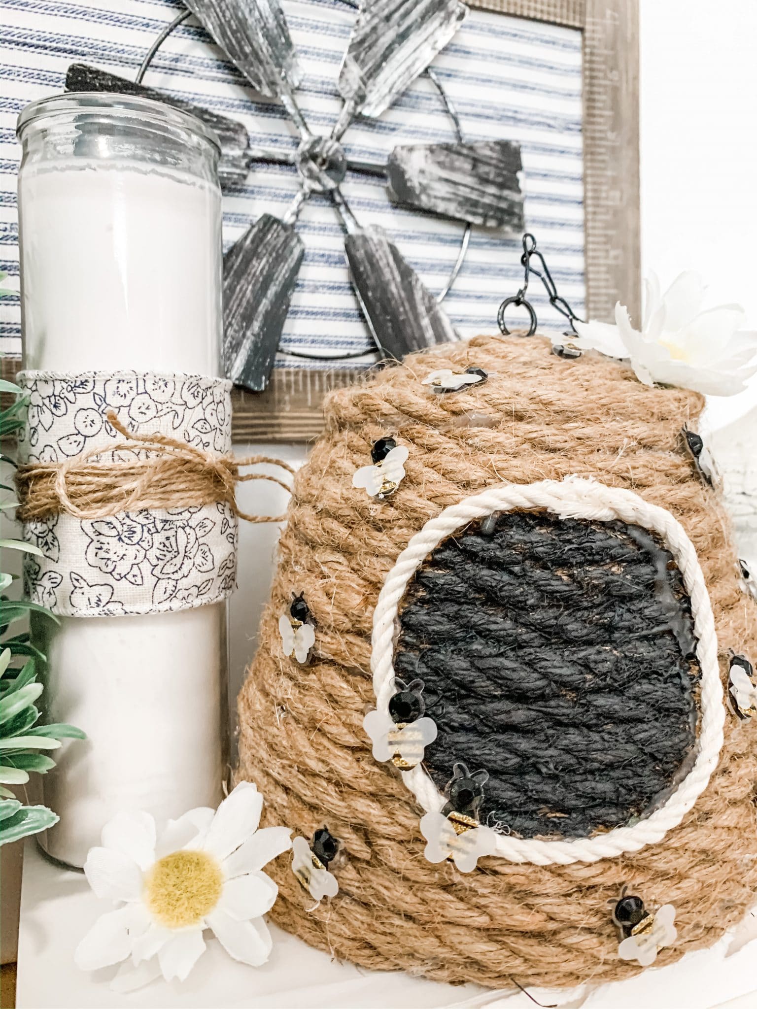 DIY Rope Beehive/Bee Skep - Easy Decor Tutorial