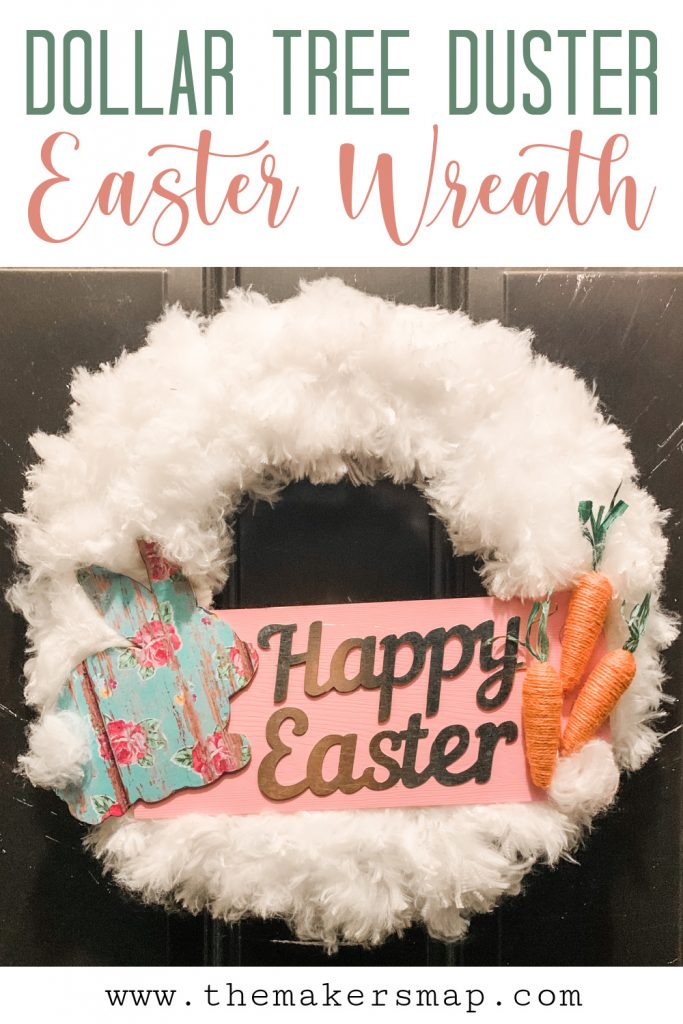 Dollar Tree Duster DIY Easter Wreath - Easy Easter Decor