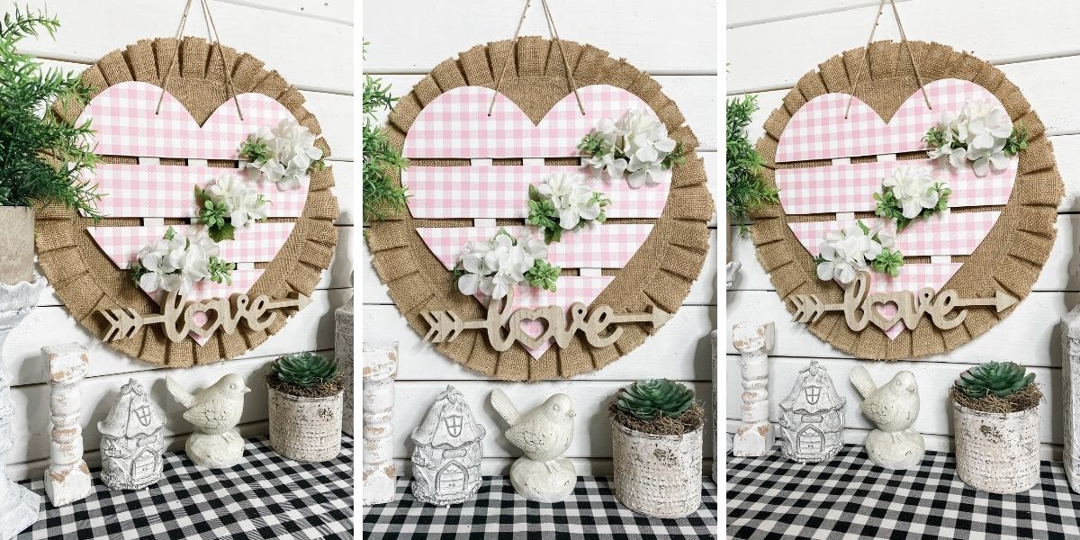 DIY Dollar Tree Flower Door Hanger - The Crafty Decorator