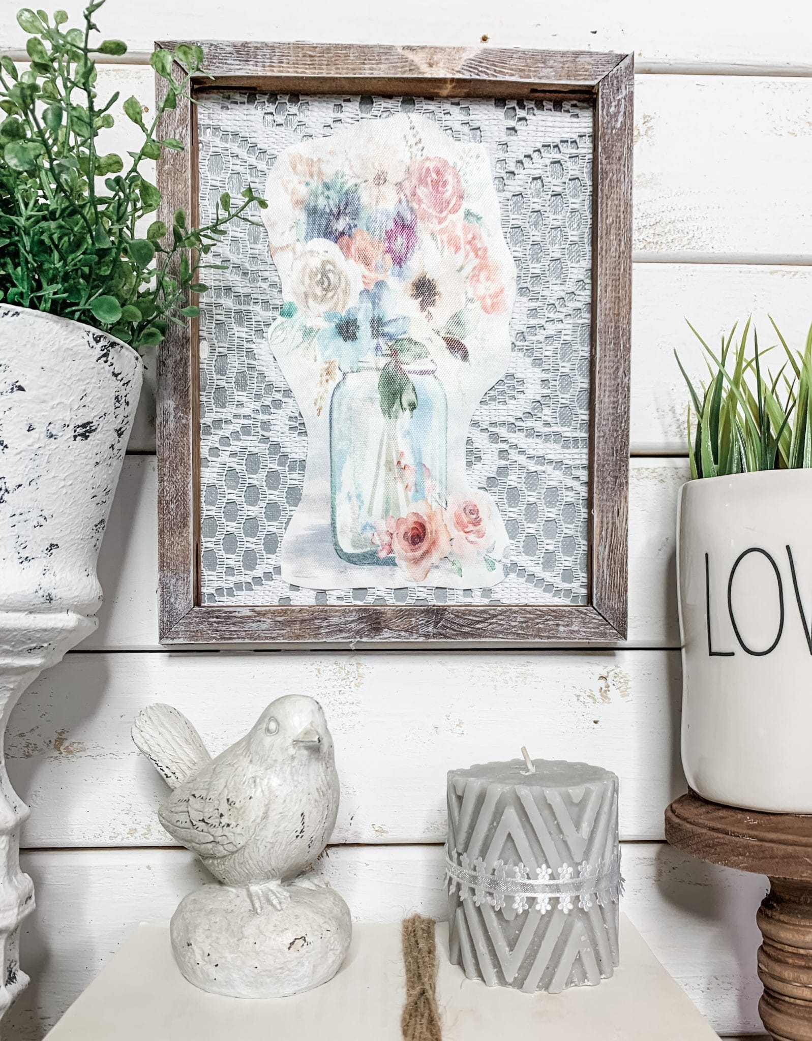 Dollar Tree DIY Shabby Farmhouse Wall Decor - Easy DIY Decor Tutorial