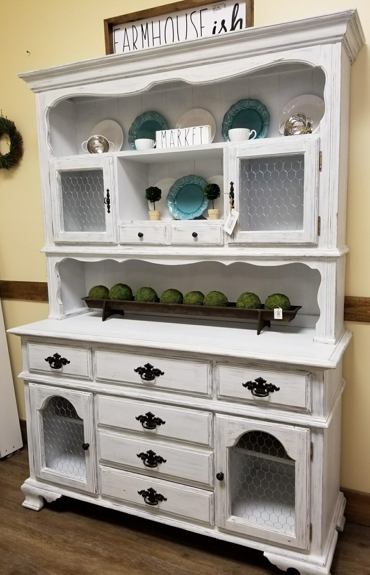 Chalk Painted Hutch and China Cabinet Ideas to inspire you