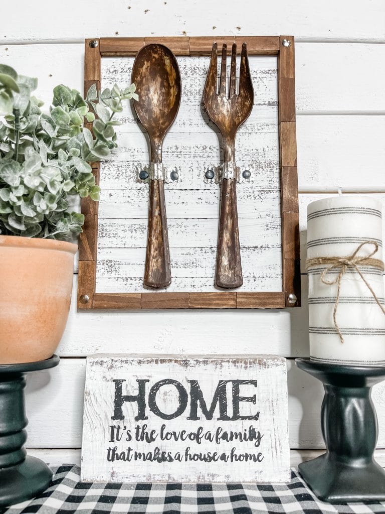 DIY Faux Rust Fork and Spoon Wall Decor - Easy DIY Tutorial