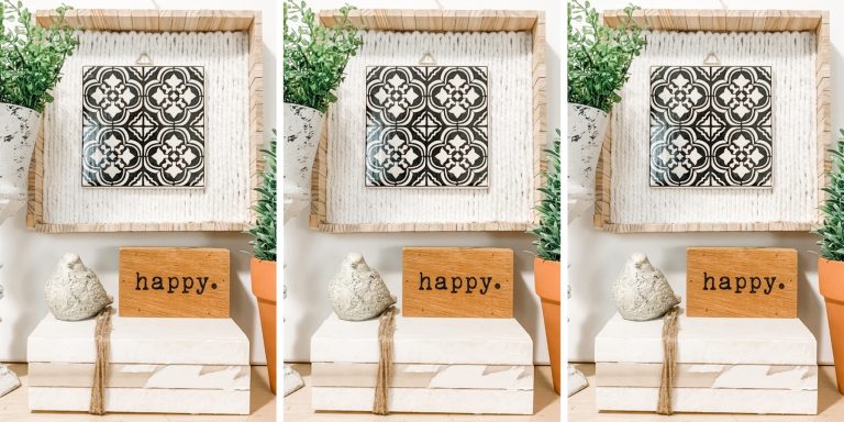 DIY Farmhouse Decor From A Dollar Tree Sink Mat