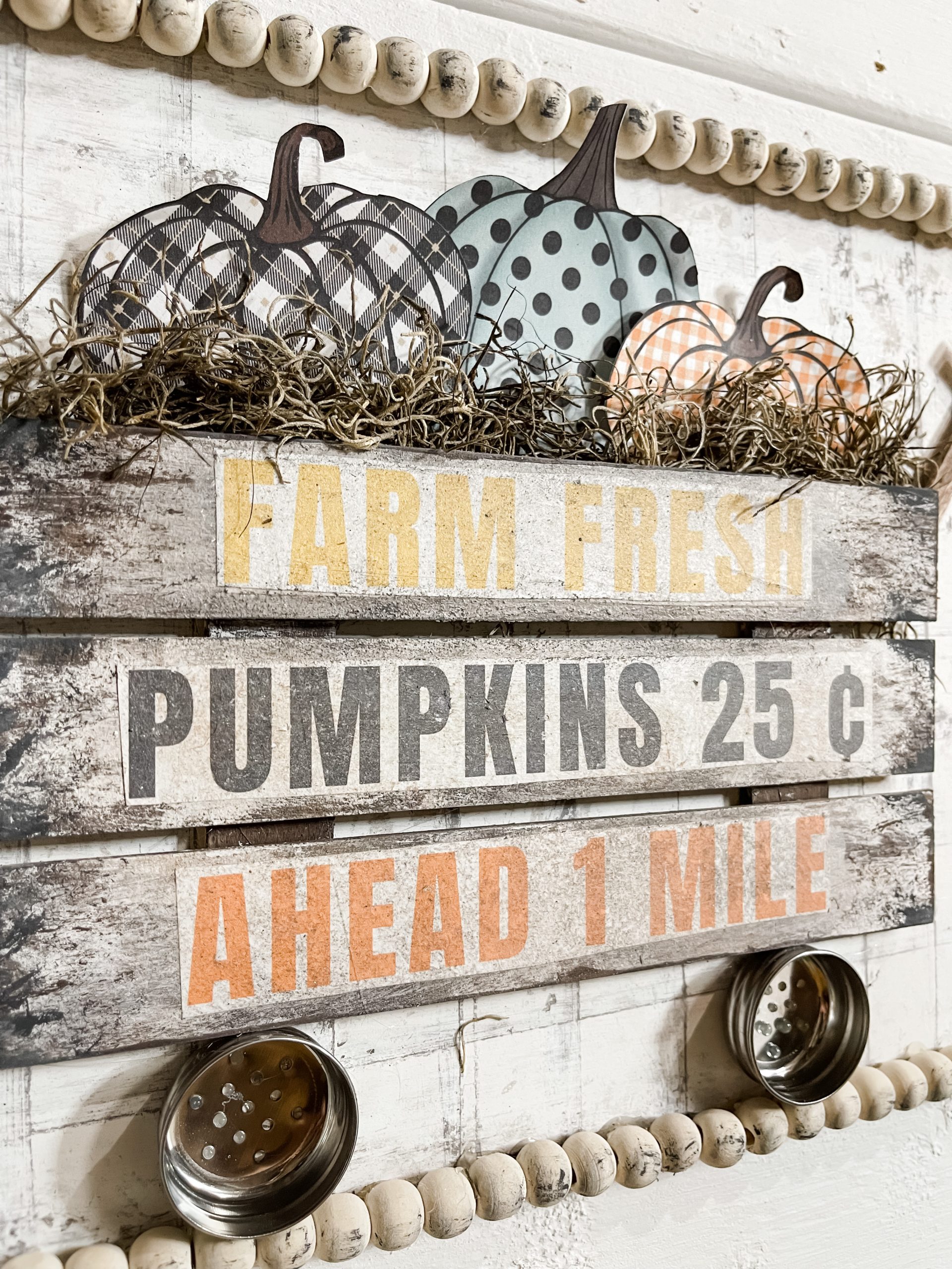 Fall Pumpkin Sign using Printables