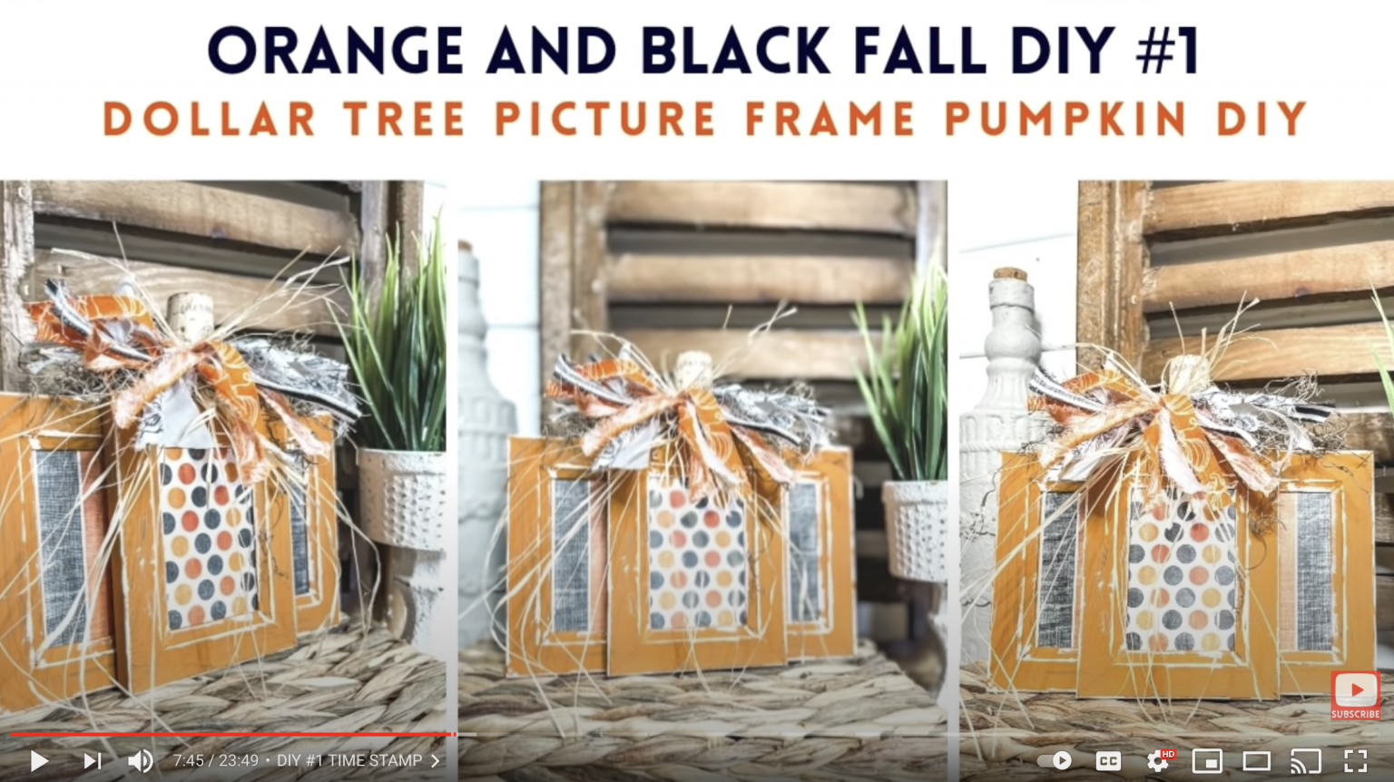 Picture Frame Pumpkin DIY Fall Decor DIY Fall Decor Tutorial   Screen Shot 2021 09 16 At 12.10.29 PM 1536x862 