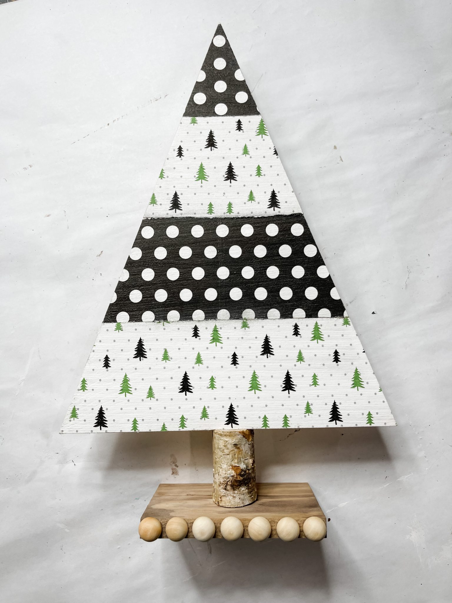 DIY Wooden Triangle Christmas Tree - DIY Decor on a budget