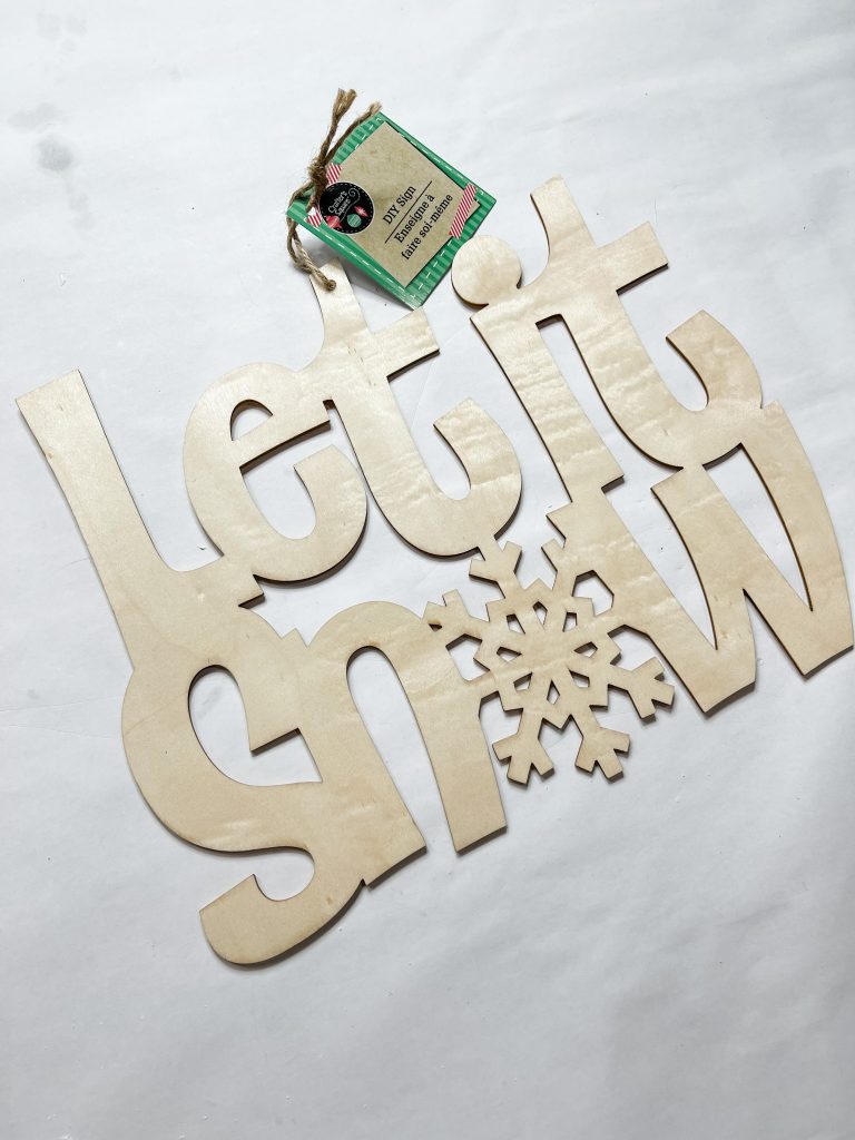 Let It Snow DIY Door Hanger - Winter Decor Idea