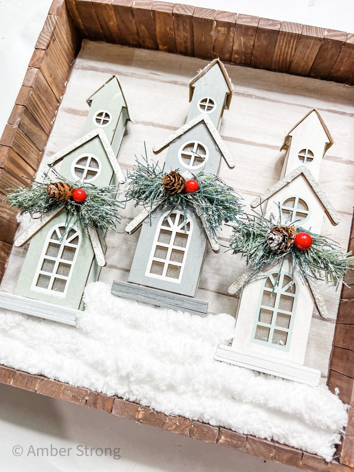 DIY Winter Church Scene - Affordable Home Decor