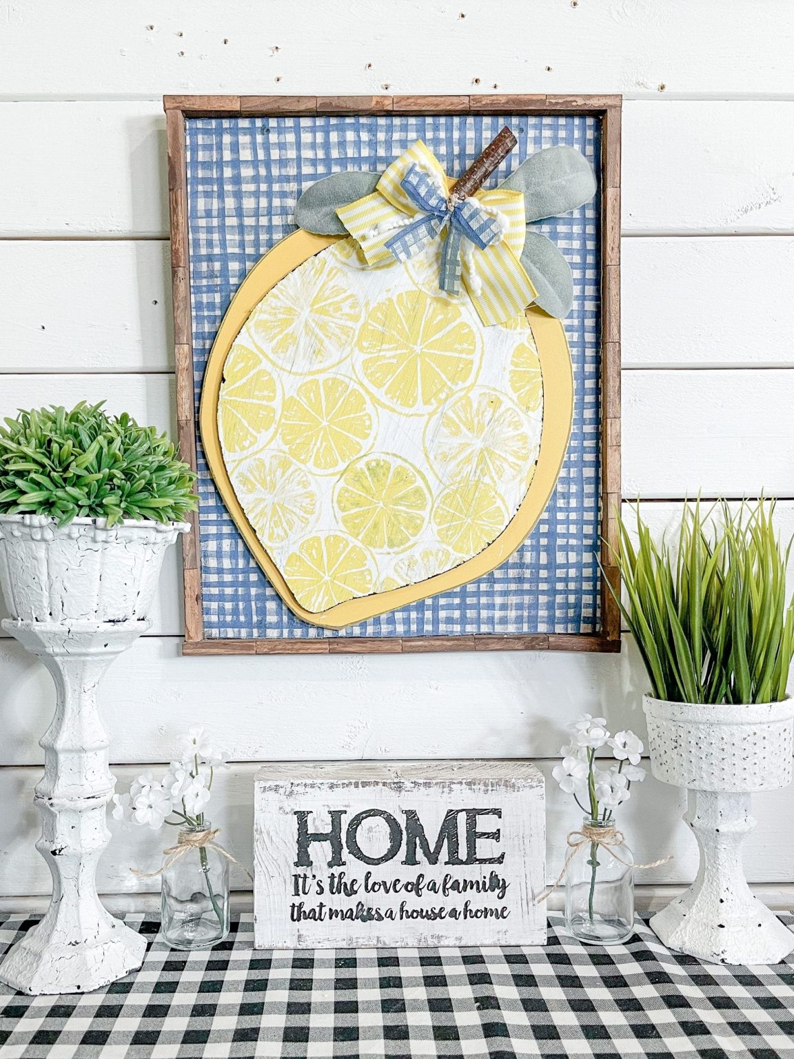 12 Lemon Decor Ideas For 2022 Free Lemon Printables For Crafting   Lemon Napkin Blue Gingham Sign 1152x1536 