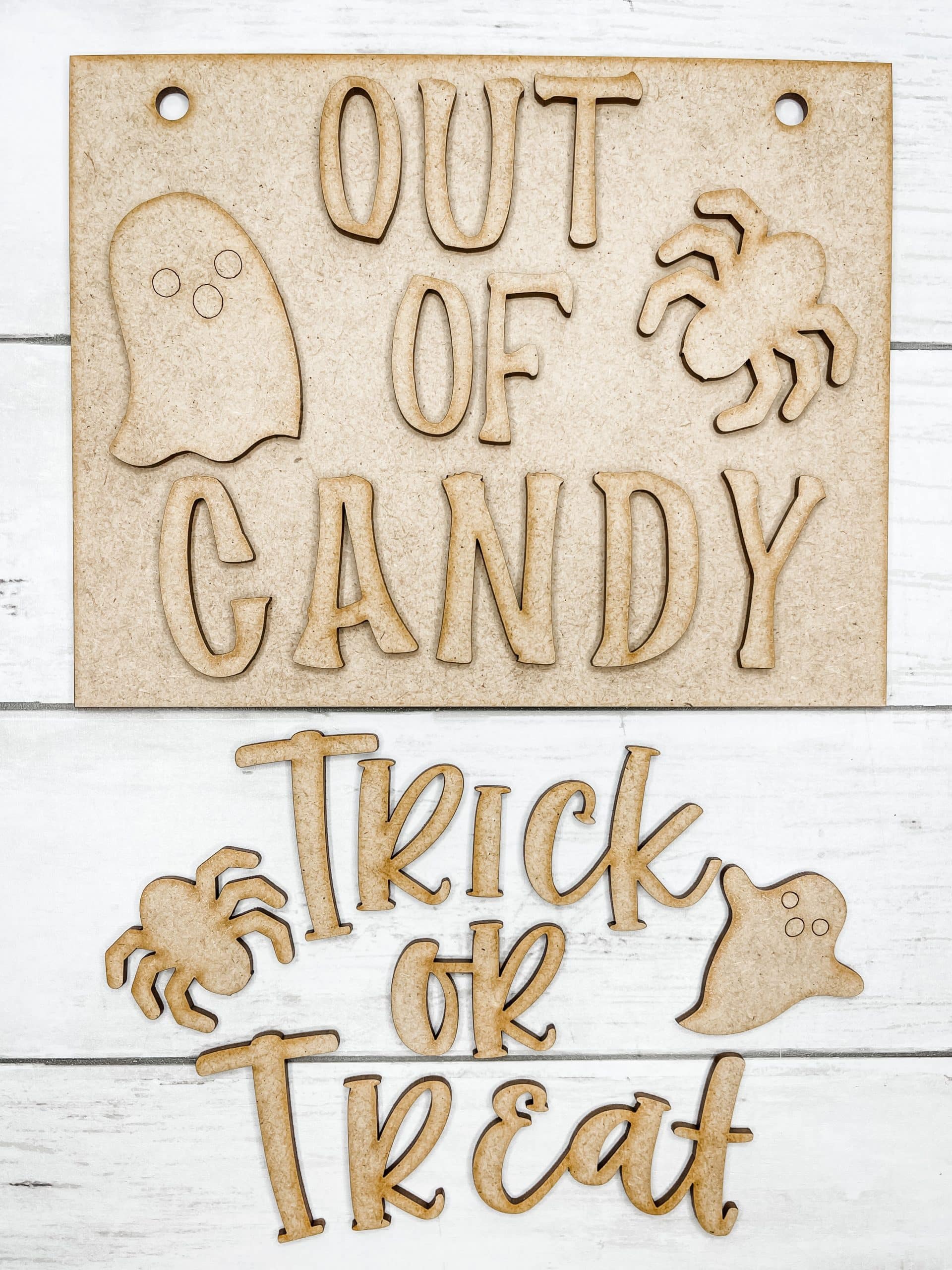 Reversible Trick or Treat Sign