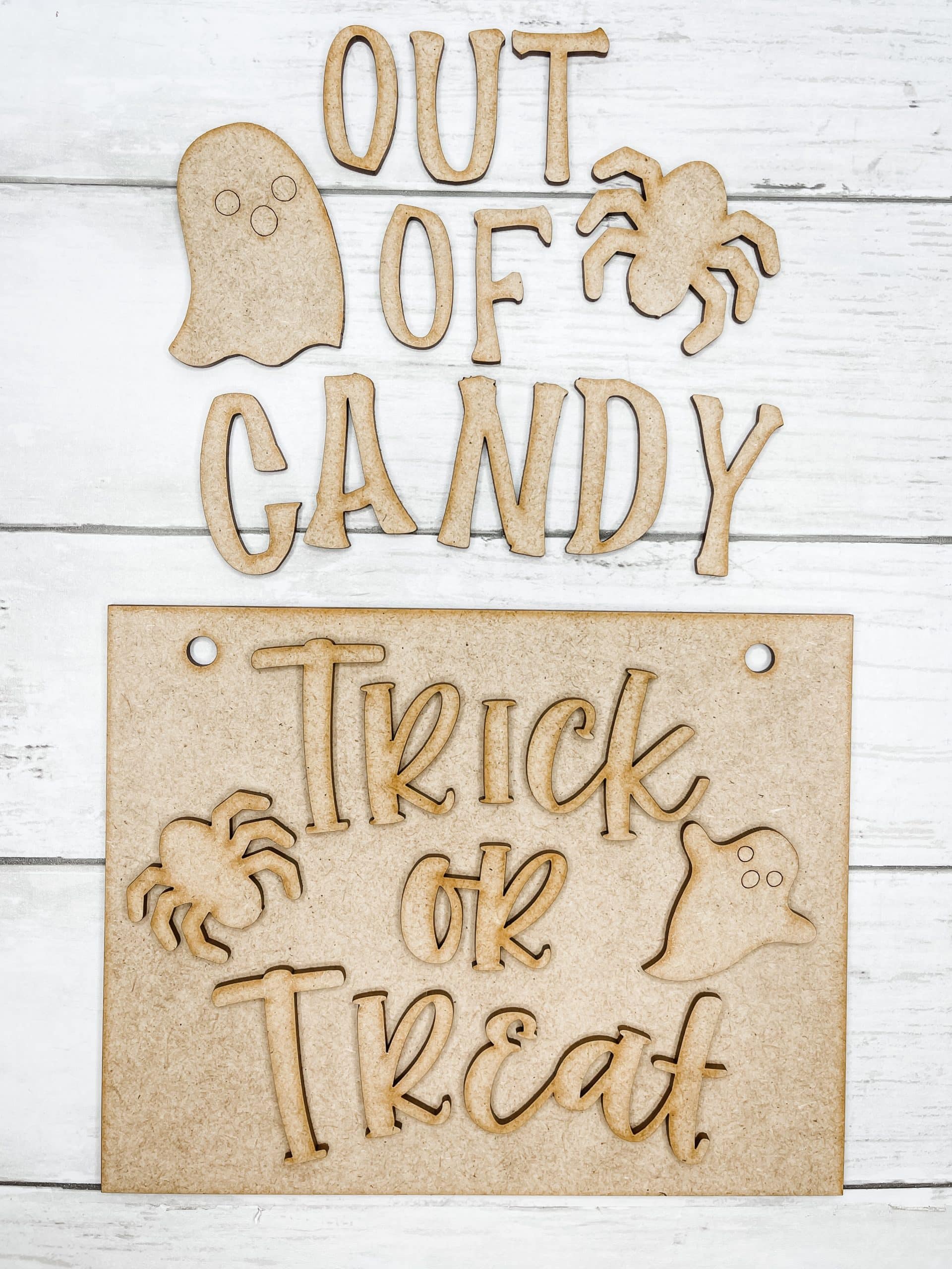 Reversible Trick or Treat Sign