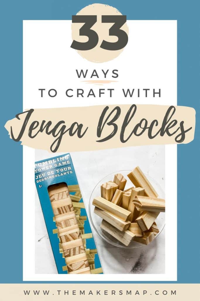 33 Jenga Block Crafts DIY Dollar Tree Year round and holiday DIY