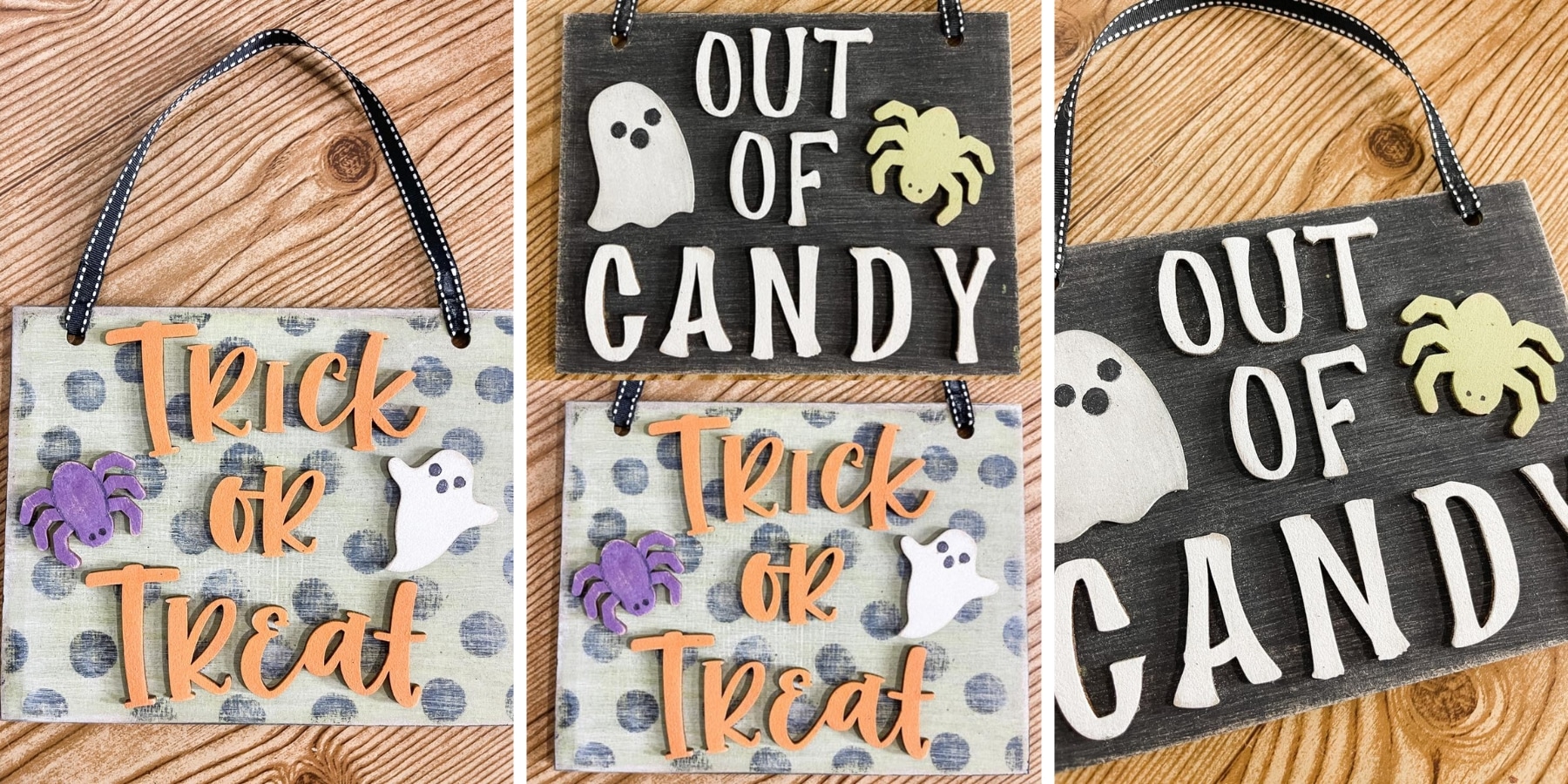 Reversible Trick or Treat Sign